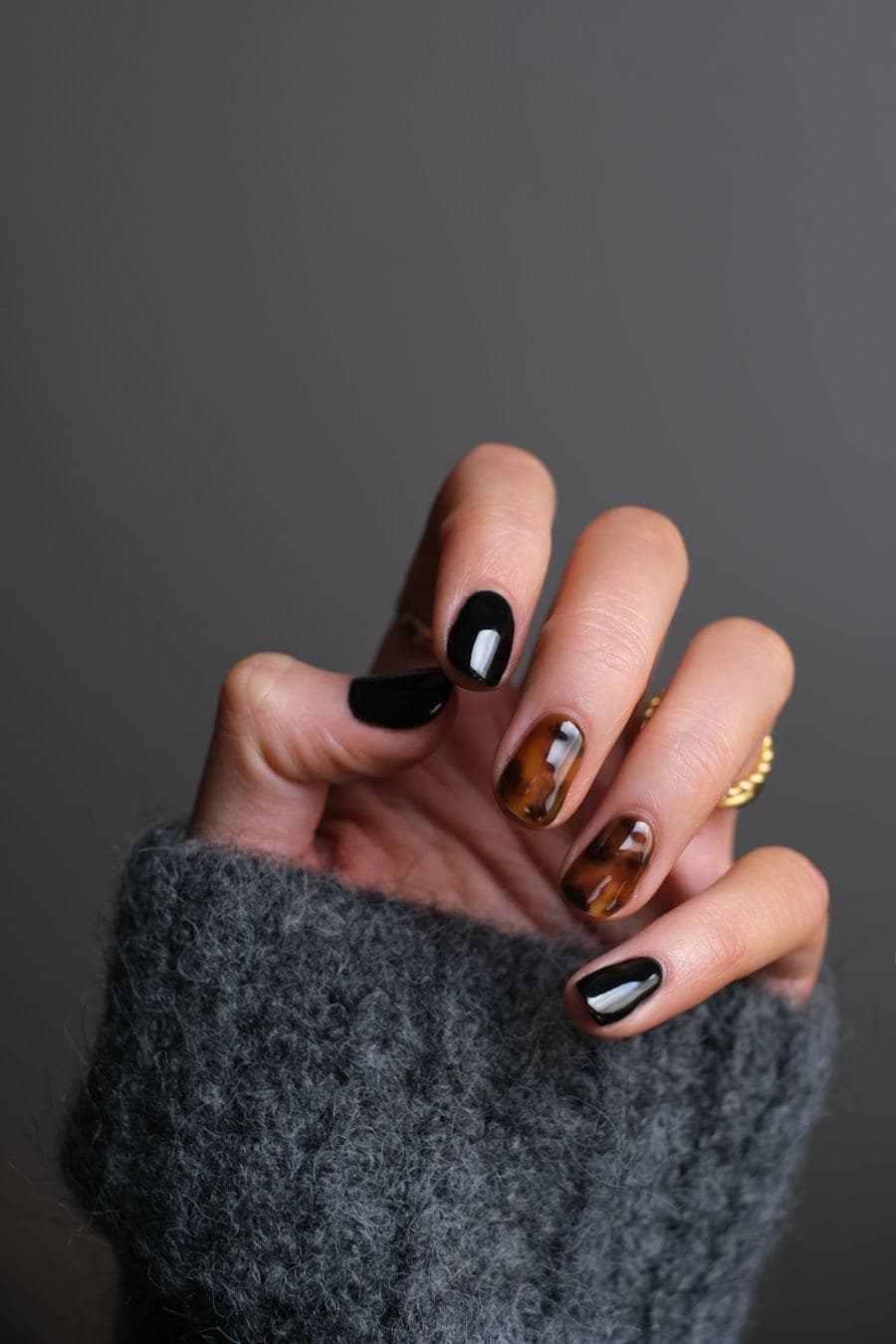 Close-up of a hand with a polished manicure